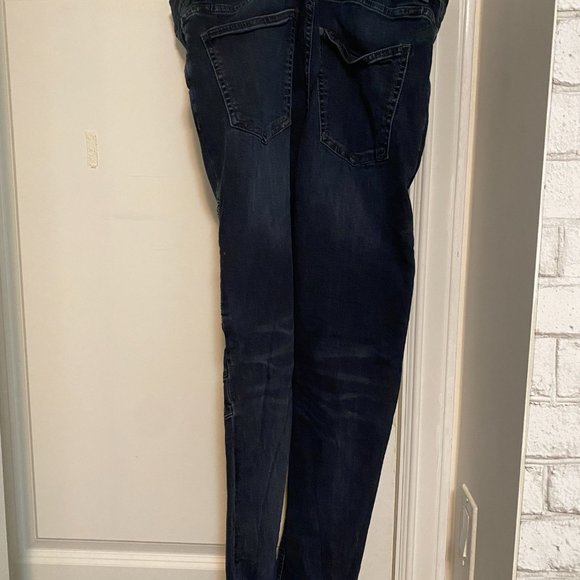 H&M Skinny Biker Jeans in Navy Blue - Picture 2 of 2